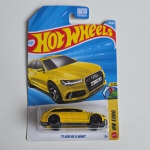 Hot Wheels '17 Audi RS 6 Avant Toy Car - Yellow - HW Euro